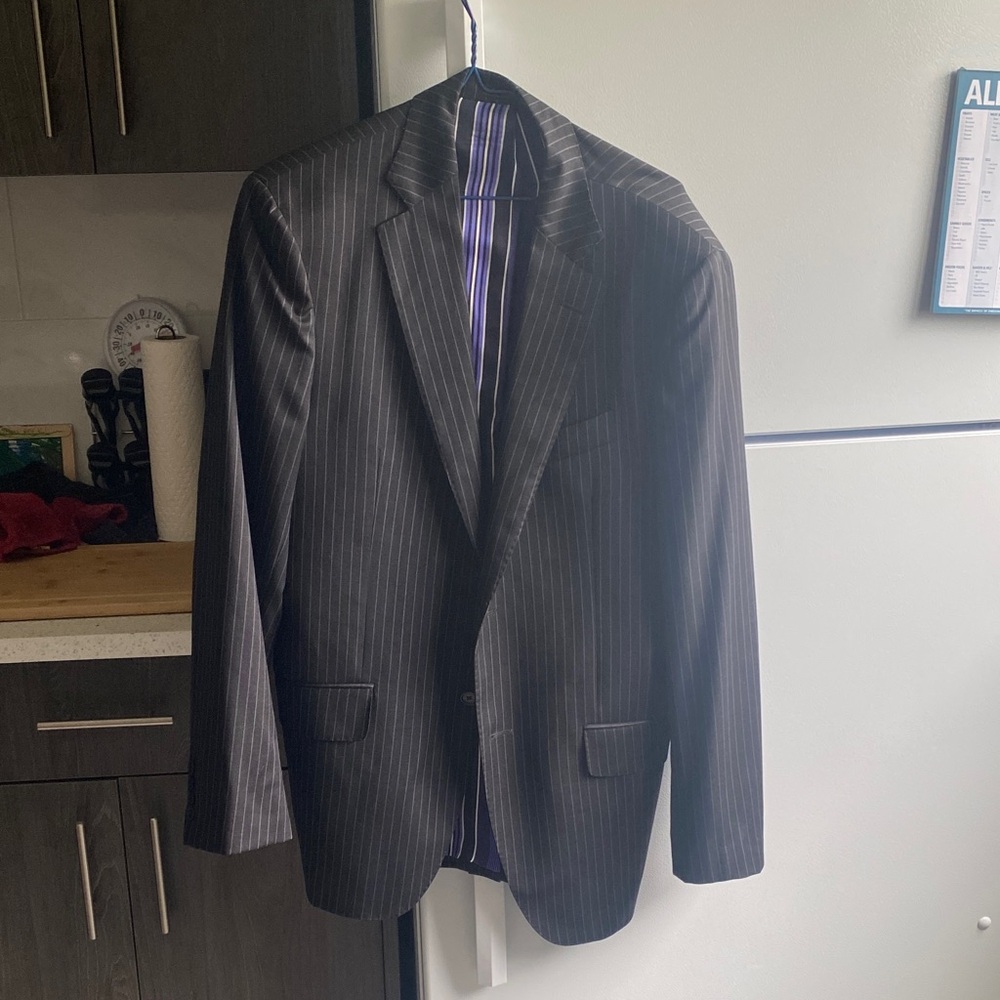 Etro Dark Gray Pinstripe Blazer